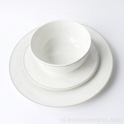 Goede kwaliteit 18 stks White Hotel Servies Set